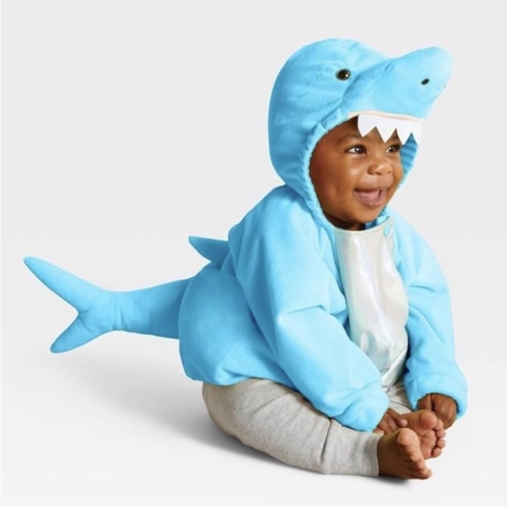 Hyde & Eek! Boutique Blue Shark Plushy Infant Baby Halloween Costume